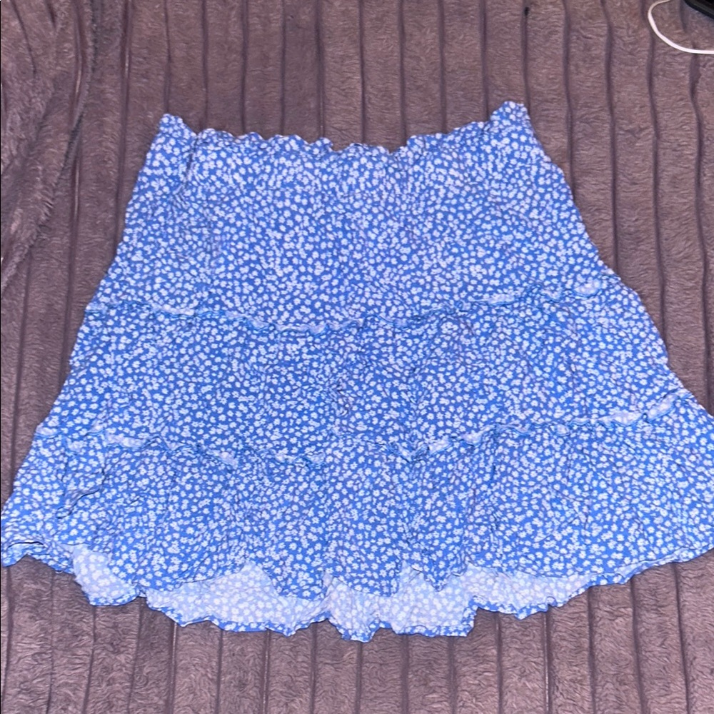 Wild Fable Blue and White Patterned skirt